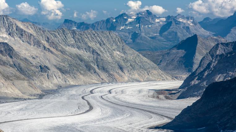 Aletsch-Gletscher in den Alpen