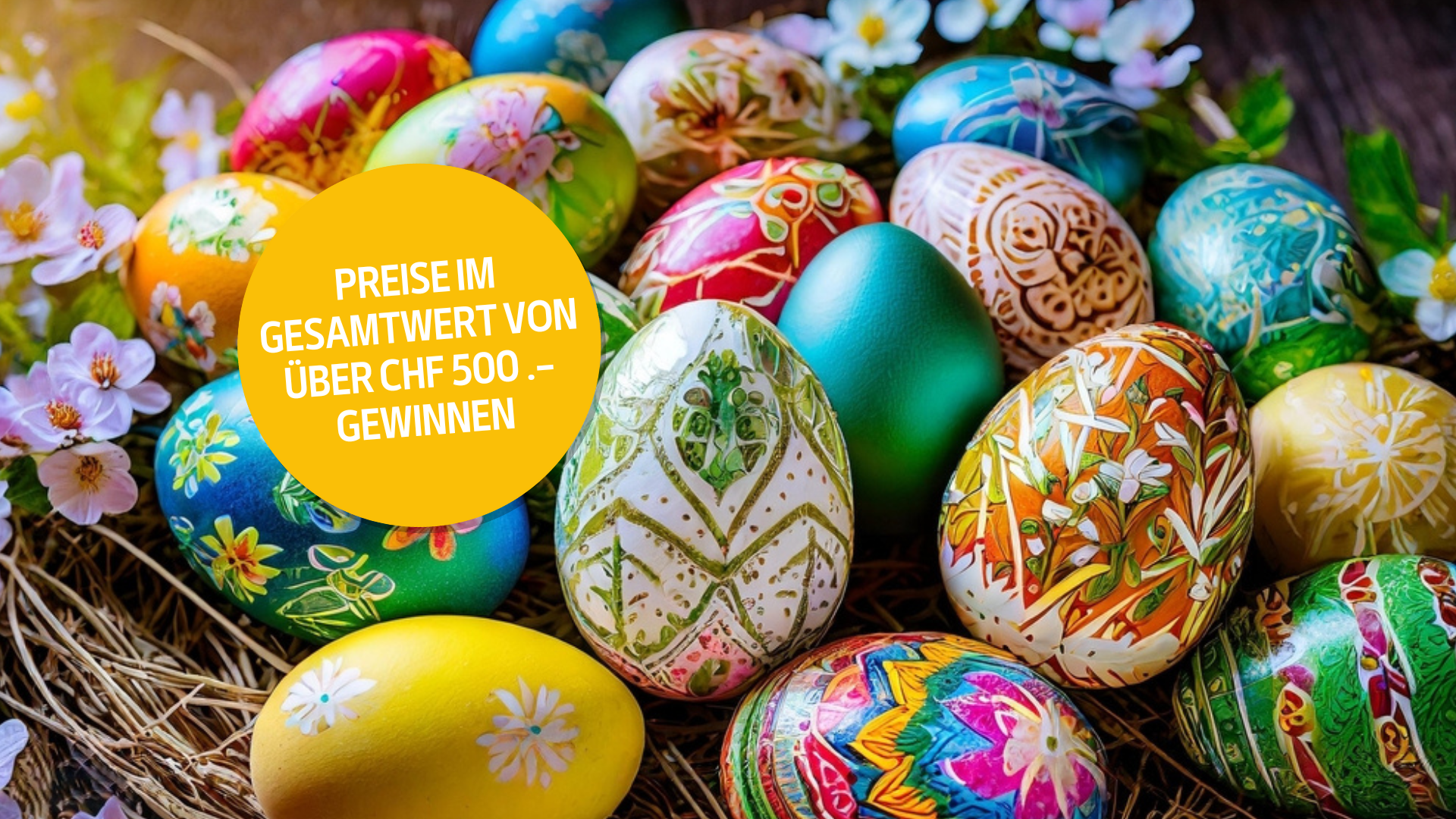 Finden Sie die versteckten Ostereier auf unserer Webseite: Wir verlosen Preise im Wert von über 500 Franken