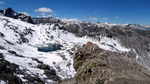 Der Lai da Münschauns unterhalb der Fuorcla Val Sassa im Schweizer Nationalpark.