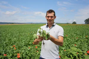 David Metzger ist von der Effizienz von Soja überzeugt.