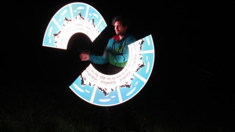 Alpenschutz mit LED-Show