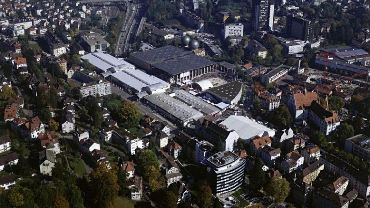 Olma-Messen in St. Gallen von oben