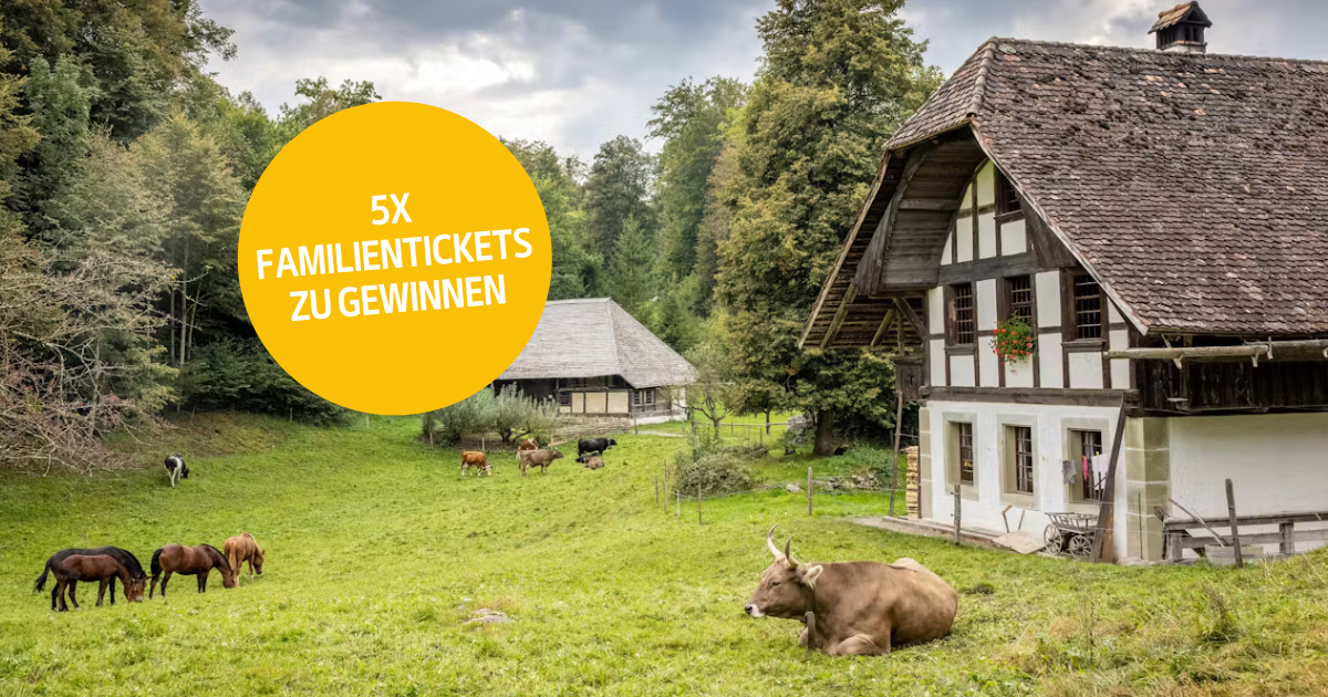 Wir verlosen 5 Familientickets für das Freilichtmuseum Ballenberg