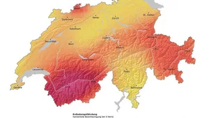 Wie die neue Gefährdungskarte vom Schweizerischen Erdbebendienst zeigt, könnte in der Schweiz überall die Erde beben.