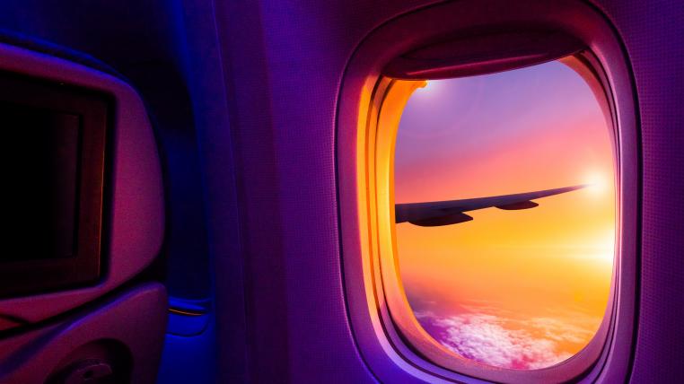 Flugverkehr Blick aus Fenster
