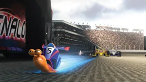 Die schnelle Schnecke Turbo bietet sogar grossen Rennboliden Paroli.