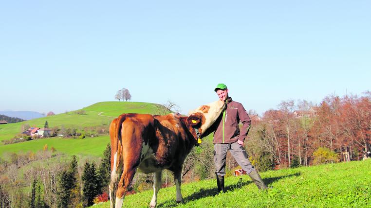 Christian Aerne mit Kuh