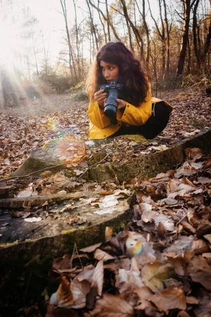 Jasmin Schreiber auf Fotosafari.
