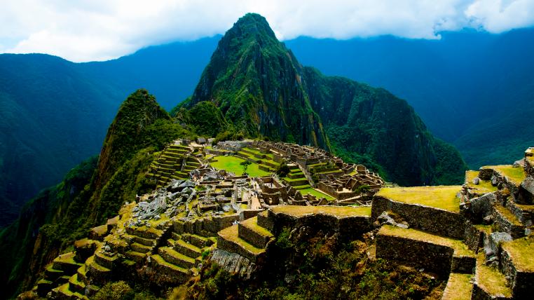 Blick auf die Inkastadt Machu Picchu