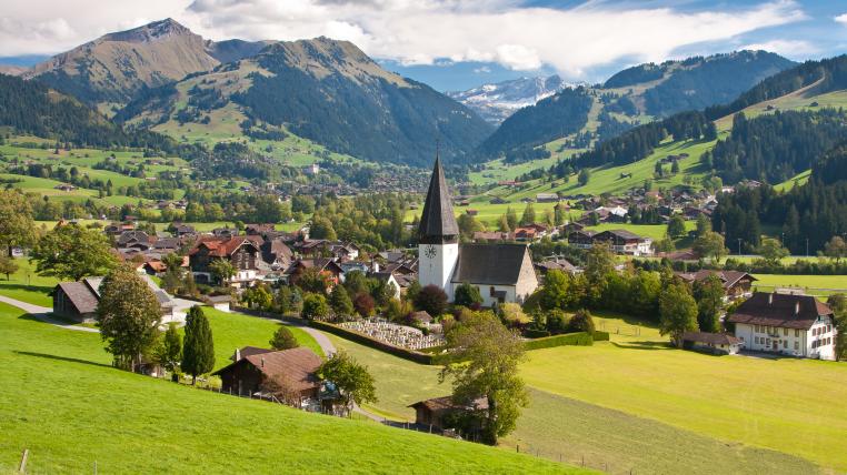 Blick auf Saanen BE