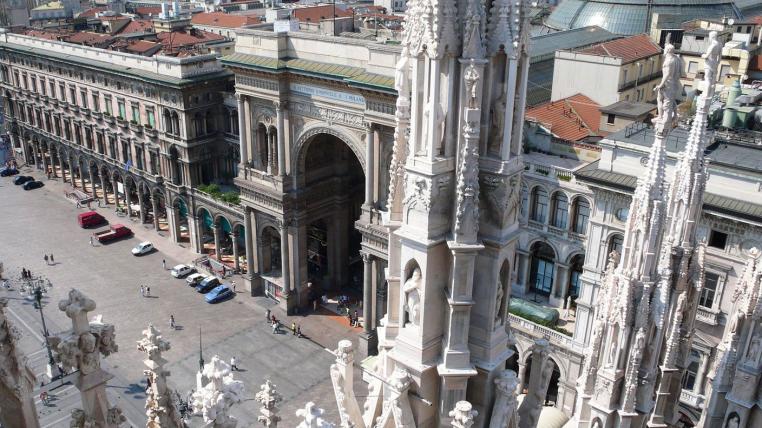 Sicht vom Dom in Mailand