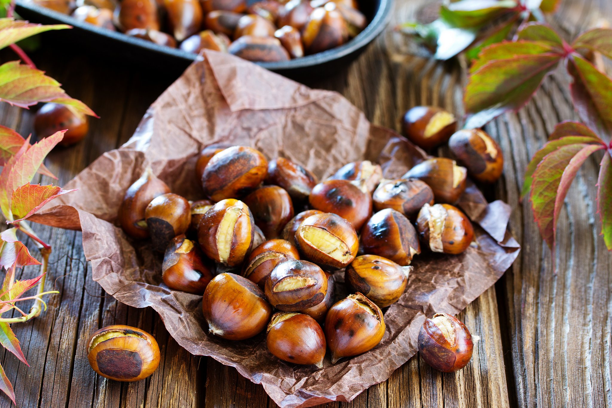 Zuhause Marroni rösten