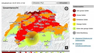 Keine Angst, das Bild ist nur ein Beispiel. Würde in Naters ein Erdbeben drohen, sähe dies allerdings so aus.