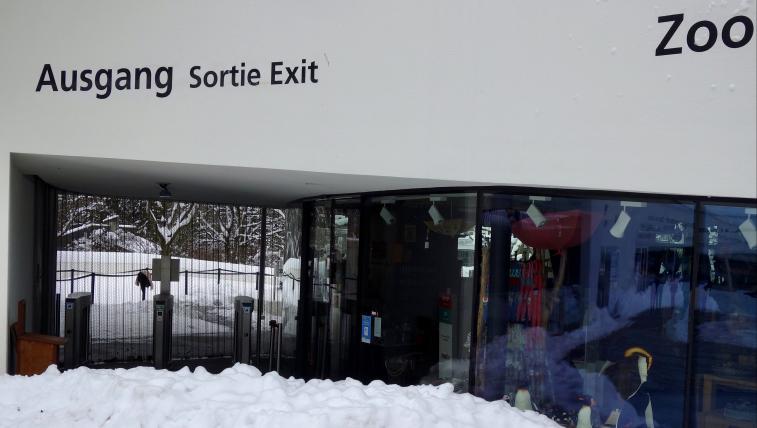 Ausgang Zoo Zürich im Lockdown