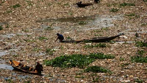 Unglaubliche Verschmutzung: Der Fluss Citarum in der indonesischen Provinz Jawa Barat (West-Java).